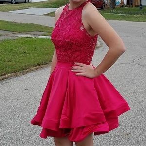 Red homecoming dress